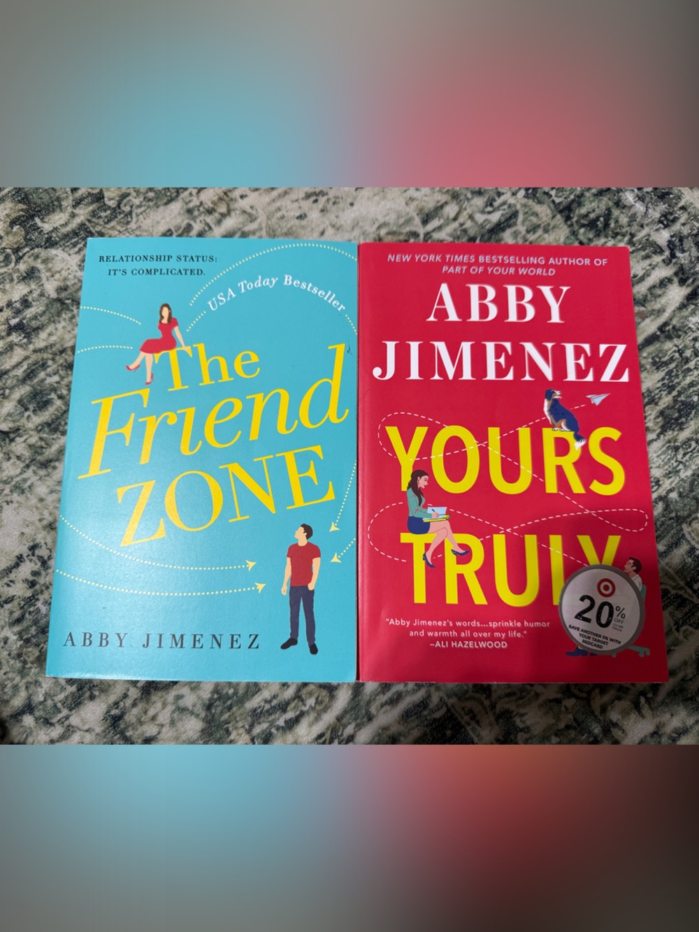 B5 -Set of Two Abby Jimenez Books -'Yours Truly' & ‘Friendzone’ Paperbacks